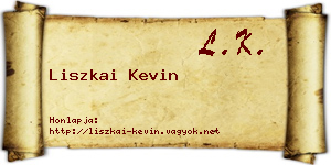 Liszkai Kevin névjegykártya