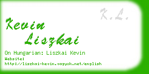 kevin liszkai business card